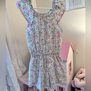 Little English Girls Floral Romper